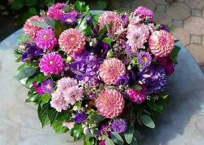 Herbstliches Blumenherz