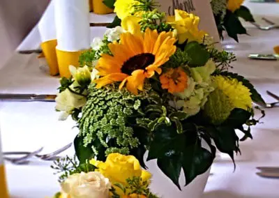 Tischdeko Gelb