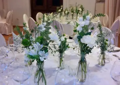 Tischdeko Weiss für Sommer